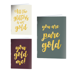 Bilježnica A4 Rucksack Only, Gold Quotes, mali karo 5 mm, 52 lista, sortirano
