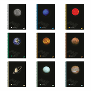 Bilježnica A4 Elisa Planeti sa spiralom, male kockice, 70 listova, sortirano
