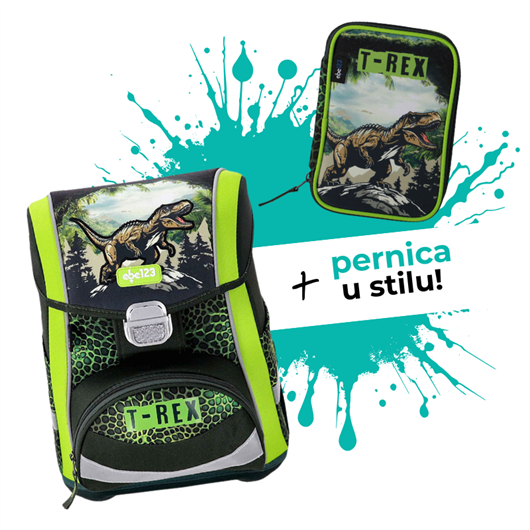 Komplet ABC123 Classy Dino: torba + pernica