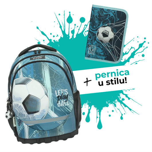 Komplet Street Football: ruksak + pernica