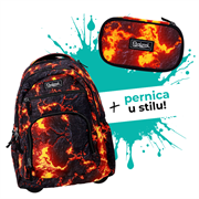 Komplet Rucksack Only Lava Storm: ruksak na kotačima + pernica