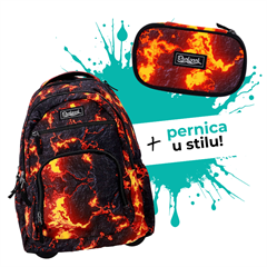 Komplet Rucksack Only Lava Storm: ruksak na kotačima + pernica