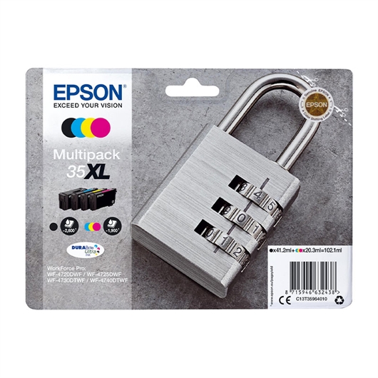 Komplet tinta Epson 35XL (C13T35864010) (BK/C/M/Y), original