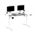 Električni podizni stol UltraDesk Highlander XXL, bijeli