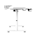 Električni podizni stol UltraDesk Highlander XXL, bijeli