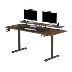Električni podizni stol UltraDesk Highlander XXL, smeđi