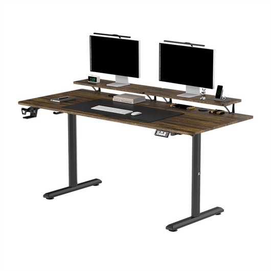 Električni podizni stol UltraDesk Highlander XXL, smeđi