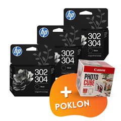 Komplet tinta HP N9K06AE nr.304 (crna), original, 3 komada + GRATIS POKLON
