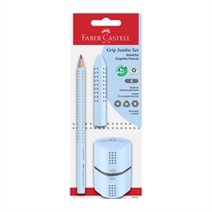 Komplet Faber-Castell Grip Jumbo (3-dijelni), sky blue