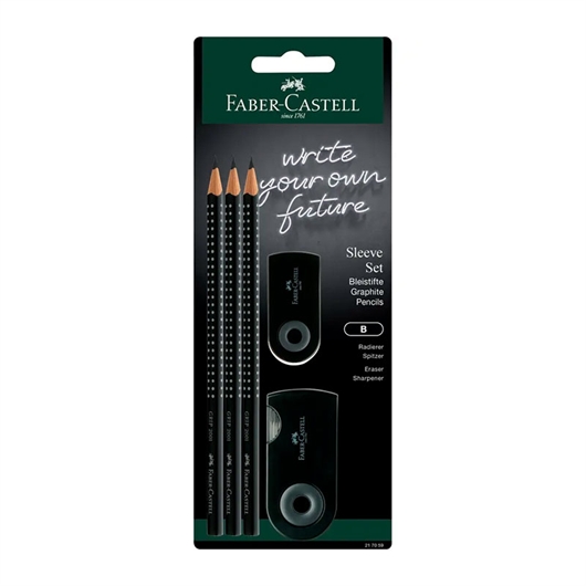 Komplet Faber-Castell Grip Sleeve (5-dijelni), crni