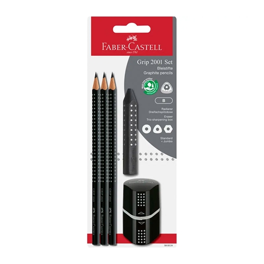Komplet Faber-Castell Grip 2001 (5-dijelni), crni