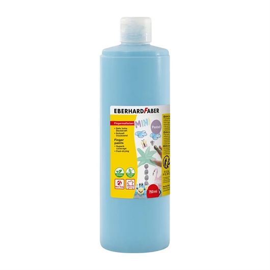 Boja za prste Eberhard Faber, nebesko plava, 740 ml