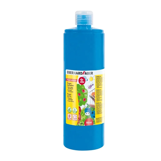 Boja za prste Eberhard Faber, plava, 740 ml
