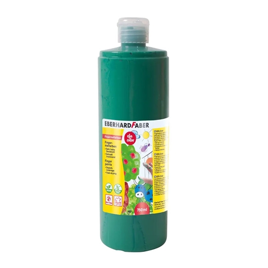 Boja za prste Eberhard Faber, zelena, 740 ml
