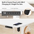 Električni podizni stol VonHaus s USB-C punjenjem (100 x 60 cm), mat bijela, bijela baza