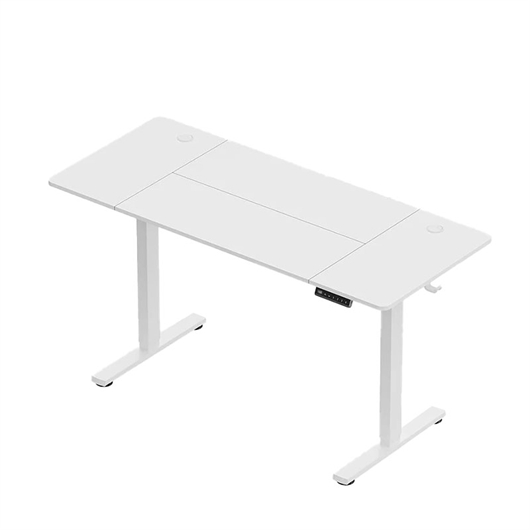 Električni podizni stol VonHaus s USB-C punjenjem (140 x 60 cm), mat bijela, bijela baza
