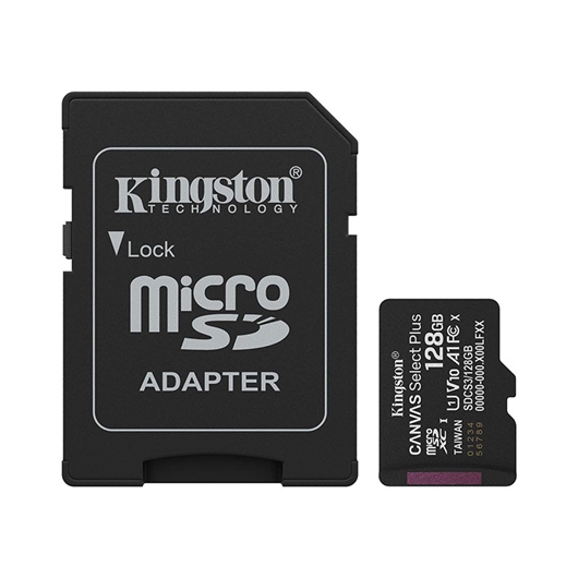 Memorijska kartica Kingston Canvas Select Plus Micro SDXC C10 UHS-I, 128 GB + adapter