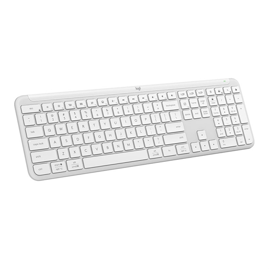Tipkovnica Logitech Signature Slim K950, HR gravura, bežična, bijela