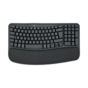 Tipkovnica Logitech Wave Keys, HR gravura, bežična, grafitna