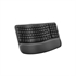 Tipkovnica Logitech Wave Keys, HR gravura, bežična, grafitna